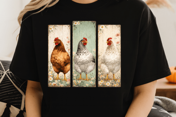 Authentic Country Charm: Farmhouse Chicken Decor PNG Design