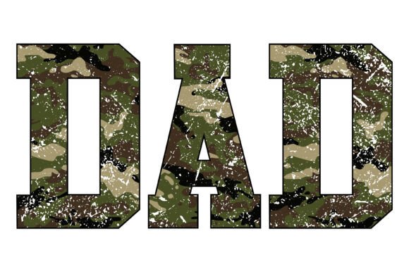 Camo Dad: Military Father Design for Patriotic Projects