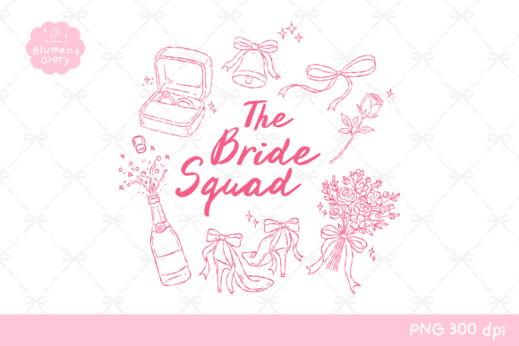 Elegant Bridal Party Graphics for Trendy Celebrations