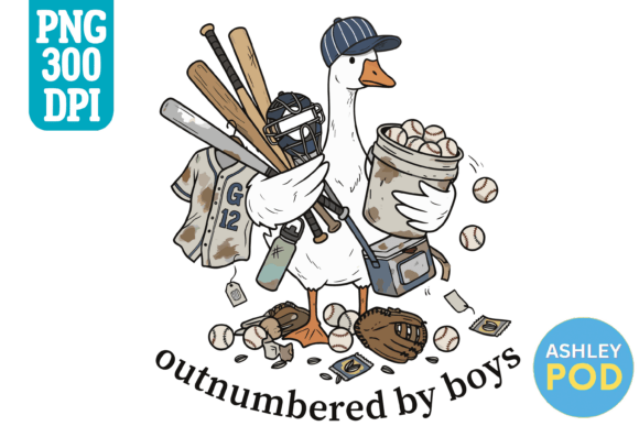 Game Day Grins: The Baseball Goose PNG for Your Creations