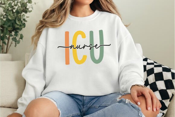 ICU Nurse Typography PNG Design: A Hero's Lettering