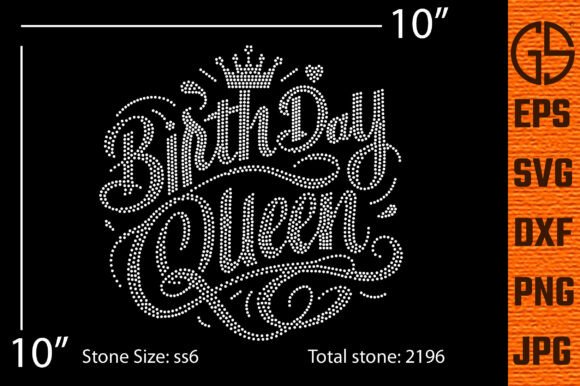 Sparkle and Celebrate: The Birthday Queen Rhinestone Design