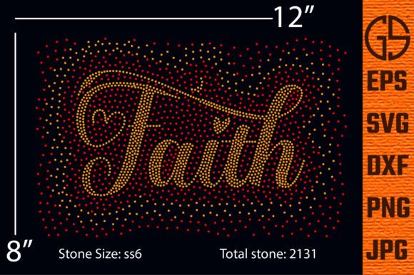 Sparkling Projects with Faith Rhinestone Template Design