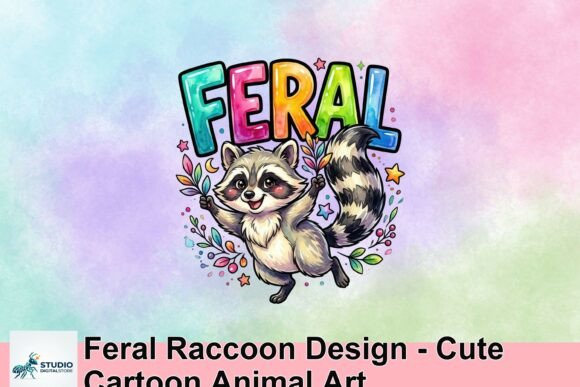 Unleashing Creativity with the Feral Raccoon Cartoon Art Design