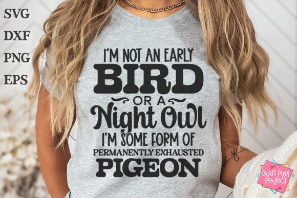 Wearable Humor: The Permanently Exhausted Pigeon Design