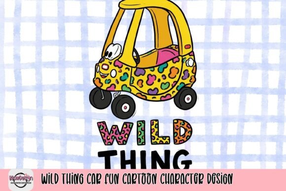 Wild Thing Car Fun Cartoon Character Design: A Roaring Good Time